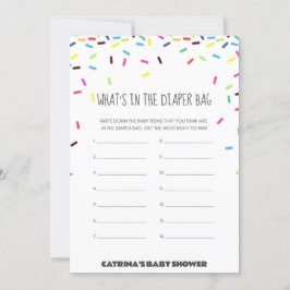 Convites Chá de fraldas Sprinkle - Nome editável, 5x7
