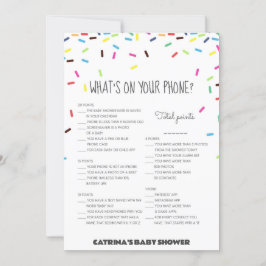 Convites Chá de fraldas Sprinkle - Nome editável, 5x7