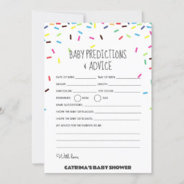 Convites Chá de fraldas Sprinkle - Nome editável, 5x7