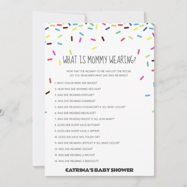 Convites Chá de fraldas Sprinkle - Nome editável, 5x7 (Frente)