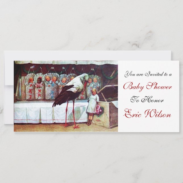 Convites CHÁ DE FRALDAS STORAGE New Baby Arrival White (Frente)