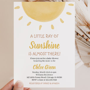 Convites Chá de fraldas Sunshine