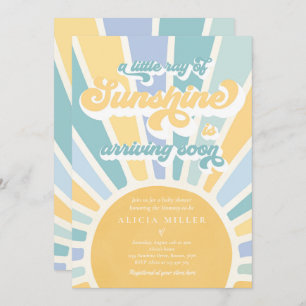 Convites Chá de fraldas Sunshine Boho Amarelo Amarelo Sunsh