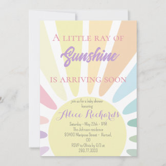 Convites Chá de fraldas Sunshine Boho Chá de fraldas retror