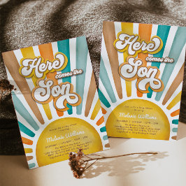 Convites Chá de fraldas Sunshine Vem o Filho