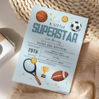 Chá de fraldas Super-estrela Esportivo Azul De Men
