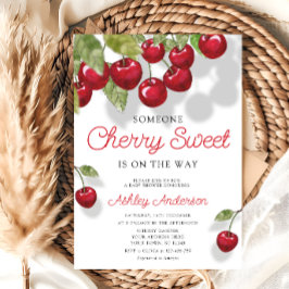 Convites Chá de fraldas Tema Cherry Sweet