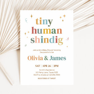 Convites Chá de fraldas Tiny Human Shindig