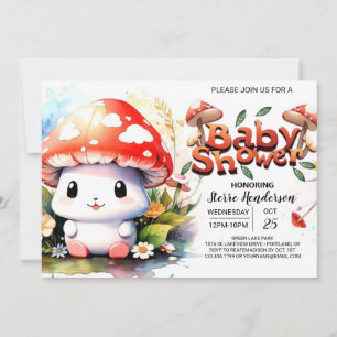 Convites Chá de fraldas Toadstool Wonderland