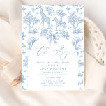 Convites Chá de fraldas Toile de Jouy Safari Oh Boy<br><div class="desc">Toile de Jouy Safari Oh Boy Invitation Itens de Correspondência disponíveis.</div>