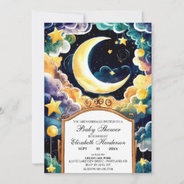 Convites Chá de fraldas Twinkle Star Boho Celestial