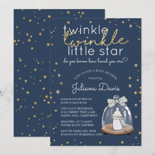 Convites Chá de fraldas Twinkle Twinkle Little Star