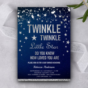 Convites Chá de fraldas Twinkle Twinkle Little Star