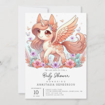 Chá de fraldas Unicorn Adorável