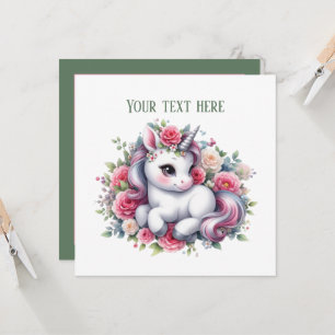 Convites Chá de fraldas unicorn bonito personalizável