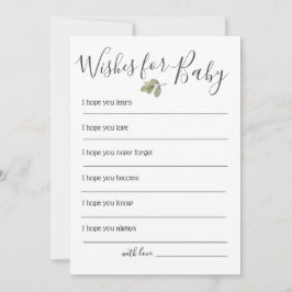 Convites Chá de fraldas Verde Deseja Bebê