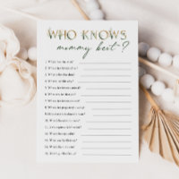 Chá de fraldas verde e Dourado que conhece a Mamãe