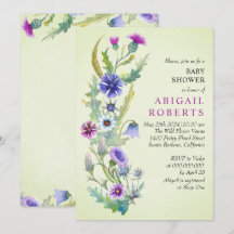 Chá de fraldas verde Primavera de flor silvestre d