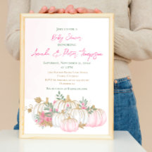 Chá de fraldas Verde Rosa-Rosa-Pumpkin Moderno