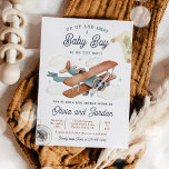 Convites Chá de fraldas Viagem de Garoto de Avião Vintage<br><div class="desc">Convite para Chá de fraldas de Viagem de avião de Vintage Todos os designs são © PIXEL PERFECTION PARTY LTD</div>