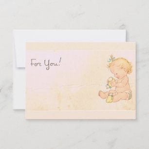 Convites Chá de fraldas Vintage Baby Girl