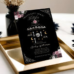 Convites Chá de fraldas Vintage Floral Gótico para Portátei<br><div class="desc">Nosso "Convite à Chá de fraldas Gótico para Loucos, Rosa-Rosa, Gótico, para Loucos Portáteis" é o anúncio perfeito para a futura mãe que abraça uma estética única e suja para sua celebração de chá de fraldas. O nosso convite apresenta o nosso móvel fino, pintado à mão, de filhotes de cor...</div>