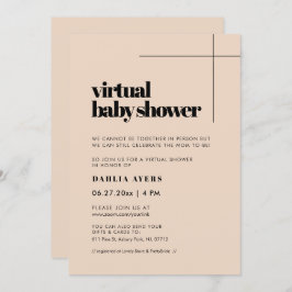 Convites Chá de fraldas virtual chic simples