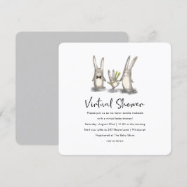 Convites Chá de fraldas Virtual da Família Cony Bonny