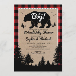 Convites Chá de fraldas Virtual de Longa Distância do Lumbe