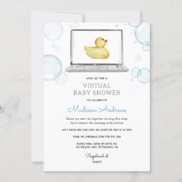 Convites Chá de fraldas Virtual de Pato Borracha