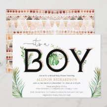 Chá de fraldas virtual É uma selva safari de menin