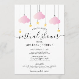 Convites Chá de fraldas Virtual Online de Longa Distância p