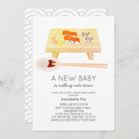 Chá de fraldas Virtual Sushi Kawaii