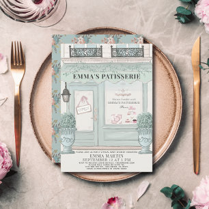 Convites Chá de fraldas Virtual Verde Patisserie da Bakery