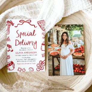 Convites Chá de fraldas Whimsical de Entrega Especial Itali