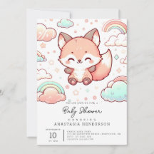 Chá de fraldas Whimsical Fox