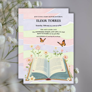 Convites Chá de fraldas Whimsical Storybook