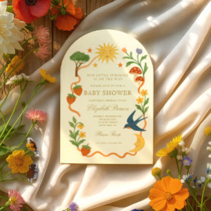 Convites Chá de fraldas Whimsical Sunshine