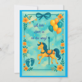 Convites Chá de fraldas Whimsical Unicorn