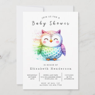 Convites Chá de fraldas Whimsy Printable Owl
