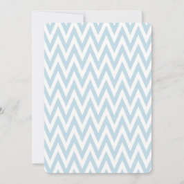 Convites Chá de fraldas White Chevron Azul