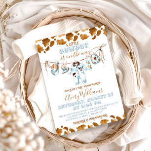 Convites Chá de fraldas Wild West Boy do Little Cowboy Clot