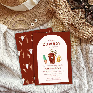 Convites Chá de fraldas Wild West Cowboy Cactus Beer