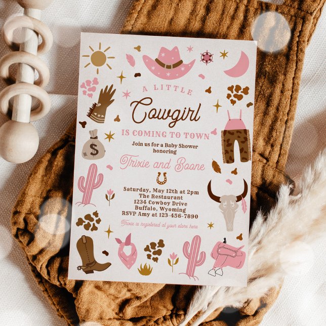 Convites Chá de fraldas Wild West Rodeo Ranch (Criador carregado)