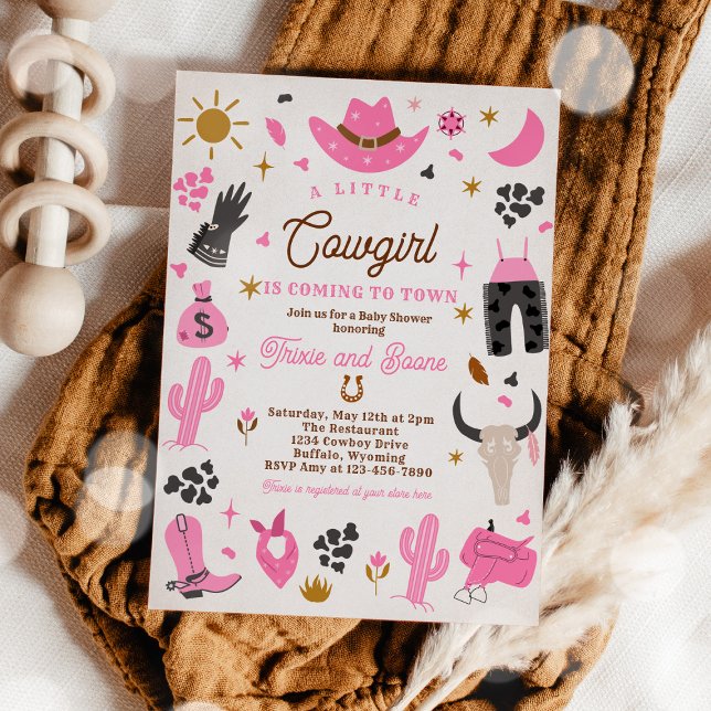 Convites Chá de fraldas Wild West Rodeo Ranch (Criador carregado)