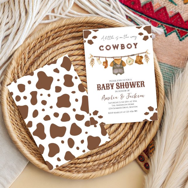 Convites Chá de fraldas Wild West Rodeo Western Boy (Criador carregado)