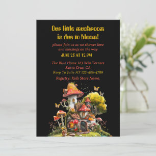 Convites Chá de fraldas Woodland Mushroom House