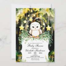 Chá de fraldas Woodland Owl