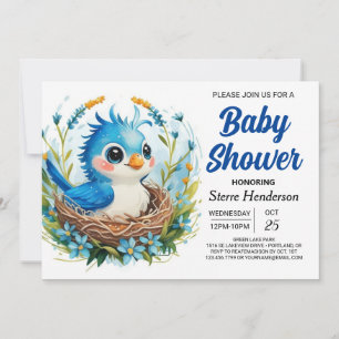 Convites Chá de fraldas Woods Songbird Bird Boy