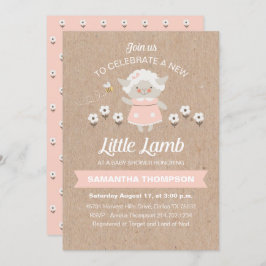 Convites Chá de Garota-Bebê Rosa-Rosa-Bonita